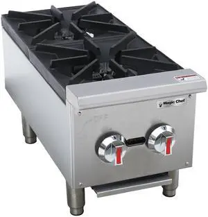 12 in. Commercial 2-Burner Countertop Hotplate in Stainless Steel 12 in. Commercial 2-Burner Countertop Hotplate in Stainless Steel