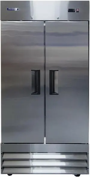 Commercial 27.6 cu. ft. Auto Defrost Double Door Freezer in Stainless Steel Commercial 27.6 cu. ft. Auto Defrost Double Door Freezer in Stainless Steel
