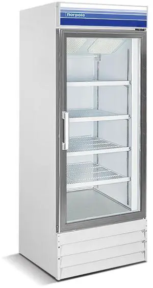 Commercial 27 in. 13 cu. ft. Glass Door Upright Freezer in White Commercial 27 in. 13 cu. ft. Glass Door Upright Freezer in White