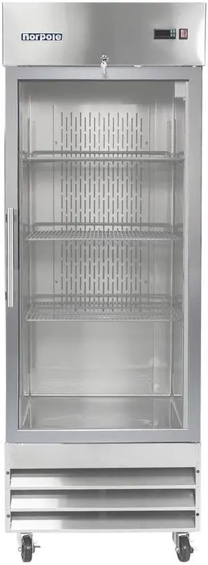 Commercial 29 in. 23 cu. ft. Frost Free Upright Freezer Reach-In Stainless Steel Door Commercial 29 in. 23 cu. ft. Frost Free Upright Freezer Reach-In Stainless Steel Door