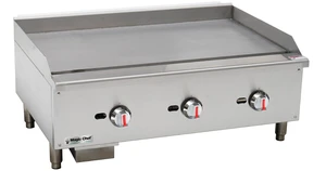 36 in. Commercial Natural Gas Manual Countertop Griddle in Stainless Steel 36 in. Commercial Natural Gas Manual Countertop Griddle in Stainless Steel