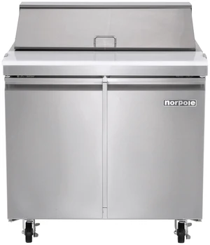 Commercial 7.6 cu. ft. Sandwich/Salad Prep Table Refrigerator in Stainless Steel Commercial 7.6 cu. ft. Sandwich/Salad Prep Table Refrigerator in Stainless Steel