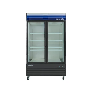 Commercial 53 in. 45 cu. ft. 2-Door Glass Merchandiser Refrigerator in Black Commercial 53 in. 45 cu. ft. 2-Door Glass Merchandiser Refrigerator in Black