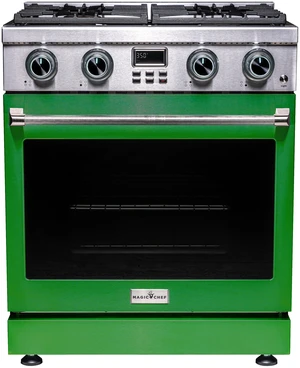 Pro-Style 30 in. 4-Element Slide-In Gas Range with Convection in Stainless with Green Door Pro-Style 30 in. 4-Element Slide-In Gas Range with Convection in Stainless with Green Door