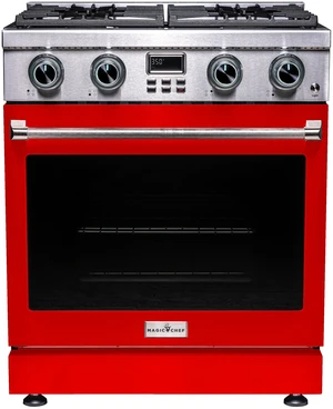 Pro-Style 30 in. 4-Element Slide-In Gas Range with Convection in Stainless with Red Door Pro-Style 30 in. 4-Element Slide-In Gas Range with Convection in Stainless with Red Door