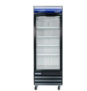 Commercial 28 in. 23 cu. ft. Single Swing Glass Door Refrigerator in Black Commercial 28 in. 23 cu. ft. Single Swing Glass Door Refrigerator in Black