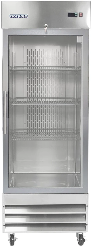Commercial 29 in. 23 cu. ft. Frost Free Upright Freezer Reach-In Stainless Steel Door Commercial 29 in. 23 cu. ft. Frost Free Upright Freezer Reach-In Stainless Steel Door