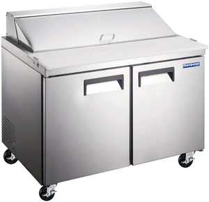 Commercial 47 in. 10 cu. ft. 2 Door Refrigerator in Stainless Steel Commercial 47 in. 10 cu. ft. 2 Door Refrigerator in Stainless Steel
