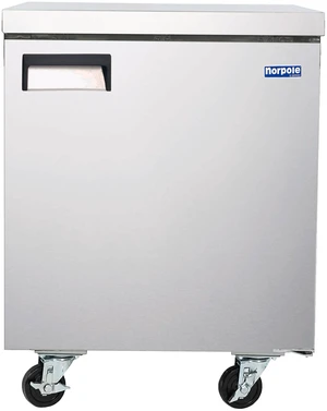 Commercial 27 in. 6 cu. ft. Under Counter Refrigerator in Stainless Steel Commercial 27 in. 6 cu. ft. Under Counter Refrigerator in Stainless Steel