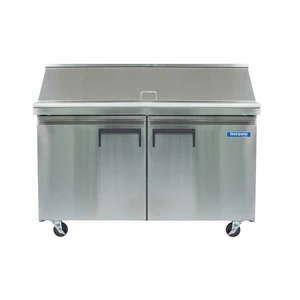 Commercial 47 in. 9.5 cu. ft. 2-Door Mega Top Prep Refrigerator Stainless Commercial 47 in. 9.5 cu. ft. 2-Door Mega Top Prep Refrigerator Stainless