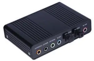 Newst External Sound Card USB 6 Channel 5.1 External Audio Music Sound Card Soundcard For Laptop PC with Driver CD + USB Cable Newst External Sound Card USB 6 Channel 5.1 External Audio Music Sound Card Soundcard For Laptop PC with Driver CD + USB Cable