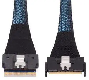 Xiwai PCI-E 5.0 Mini Cool Edge IO MCIO PCI-E Slimline 8i 74Pin Male to SFF-8654 SAS 4.0 74Pin Male Extender Cable 50cm Xiwai PCI-E 5.0 Mini Cool Edge IO MCIO PCI-E Slimline 8i 74Pin Male to SFF-8654 SAS 4.0 74Pin Male Extender Cable 50cm