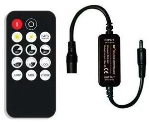 Mini Led Remote Controller DC 5V-24V 14 keys RF Wireless Dimmer For LED Strip Lights Conn ection Black White Mini Led Remote Controller DC 5V-24V 14 keys RF Wireless Dimmer For LED Strip Lights Conn ection Black White