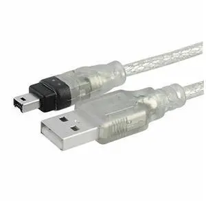 New 6ft 1.8m USB To Firewire IEEE 1394 4 Pin iLink Adapter Data Cable New 6ft 1.8m USB To Firewire IEEE 1394 4 Pin iLink Adapter Data Cable