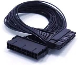 ATX 24 Pin Motherboard Power Extension Cable 12.6 Inches / 32cm Internal PC PSU ATX 24 Pin Male to 24 Pin Female Extension Power Cable ATX 24 Pin Motherboard Power Extension Cable 12.6 Inches / 32cm Internal PC PSU ATX 24 Pin Male to 24 Pin Female Extension Power Cable