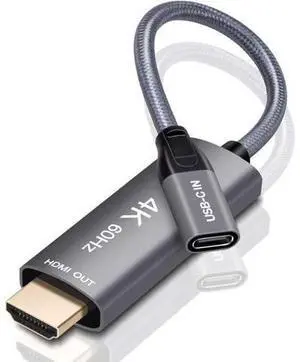 USB-C Female to HDMI Male Cable Adapter,USB Type C 3.1 Input to HDMI Ouput Converter,4K 60Hz USBC Thunderbolt 3 Adapter for New MacBook Pro,Mac Air,Chromebook Pixel and More USB-C Female to HDMI Male Cable Adapter,USB Type C 3.1 Input to HDMI Ouput Converter,4K 60Hz USBC Thunderbolt 3 Adapter for New MacBook Pro,Mac Air,Chromebook Pixel and More