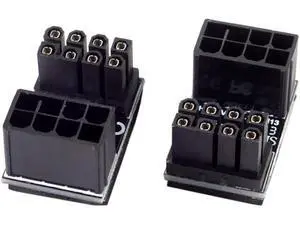 CY ATX 8Pin Female to 8pin Male 180 Degree Angled Adapter for Desktops Graphics Card CY ATX 8Pin Female to 8pin Male 180 Degree Angled Adapter for Desktops Graphics Card