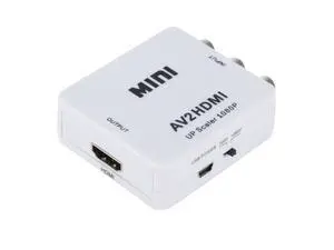 RCA AV to HDMI Converter Adapter Composite AV2HDMI Converter 1080P HDTV DVD (White) RCA AV to HDMI Converter Adapter Composite AV2HDMI Converter 1080P HDTV DVD (White)