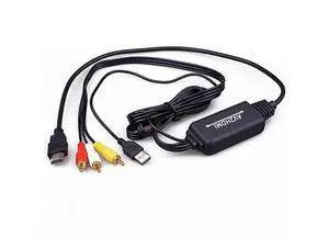 RCA to HDMI Converter Cable AV to HDMI Adapter Cable Cord 3RCA CVBS Composite Audio Video in to 1080P HDMI Out Supporting PAL NTSC for Wii VHS VCR Camera DVD RCA to HDMI KitBlack RCA to HDMI Converter Cable AV to HDMI Adapter Cable Cord 3RCA CVBS Composite Audio Video in to 1080P HDMI Out Supporting PAL NTSC for Wii VHS VCR Camera DVD RCA to HDMI KitBlack
