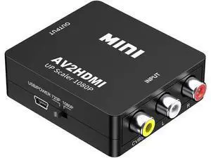 RCA to HDMI Converter, Tackston 1080P RCA Composite CVBS AV to HDMI Video Audio Converter Compatible with N64 Wii PS2 Xbox VHS VCR DVD with USB Power Cable RCA to HDMI Converter, Tackston 1080P RCA Composite CVBS AV to HDMI Video Audio Converter Compatible with N64 Wii PS2 Xbox VHS VCR DVD with USB Power Cable