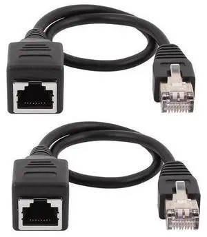 Global Bargains 2pcs 30cm Ethernet Lan Male to Female Network Cable RJ45 Extension Extender Cord Global Bargains 2pcs 30cm Ethernet Lan Male to Female Network Cable RJ45 Extension Extender Cord