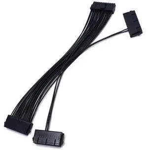 24Pin Dual PSU Power Extension Cable PC Three Power Supply Synchronization Cable Connector 12.6 Inches / 32cm 24Pin Dual PSU Power Extension Cable PC Three Power Supply Synchronization Cable Connector 12.6 Inches / 32cm