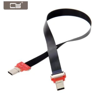 DZ 20cm FPC Flat USB 3.1 Type-C USB-C Male to Male Data Cable for Laptop & Phone & Drive DZ 20cm FPC Flat USB 3.1 Type-C USB-C Male to Male Data Cable for Laptop & Phone & Drive