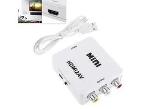 Portable HDMI to AV Video Converter with 1080P Conversion Head Support Computer Connected TV Projector with Audio Portable HDMI to AV Video Converter with 1080P Conversion Head Support Computer Connected TV Projector with Audio