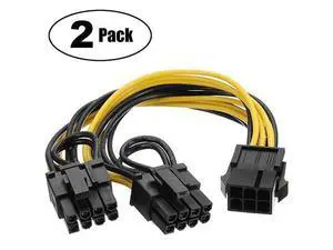 6 Pin to Dual PCIe 8 Pin 6+2 Graphics Card PCI Express Power Adapter GPU VGA YSplitter Extension Cable Mining Video Card Power Cable 9 inches 2 Pack 6 Pin to Dual PCIe 8 Pin 6+2 Graphics Card PCI Express Power Adapter GPU VGA YSplitter Extension Cable Mining Video Card Power Cable 9 inches 2 Pack
