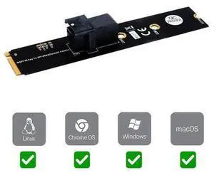 to M.2 Key M Motherboard Adapter for 2.5 U.2 PCI-E-NVMe SSD to M.2 Key M Motherboard Adapter for 2.5 U.2 PCI-E-NVMe SSD