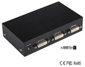 Iseebiz DVI Switch Box, 2 in 1 Out DVI Selector for PC Laptop DVR Projector HDTV DVI Port Devices, Support 1920x1440, 165Mhz Bandwidth Iseebiz DVI Switch Box, 2 in 1 Out DVI Selector for PC Laptop DVR Projector HDTV DVI Port Devices, Support 1920x1440, 165Mhz Bandwidth