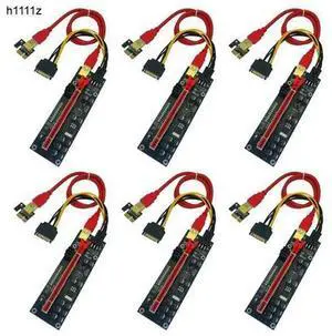 6 PCS V011 Pro PCIE Riser for Video Card 011 Pro PCI Express X1 to X16 Extender 60CM USB 3.0 Cable SATA to 6Pin Power for Mining 6 PCS V011 Pro PCIE Riser for Video Card 011 Pro PCI Express X1 to X16 Extender 60CM USB 3.0 Cable SATA to 6Pin Power for Mining
