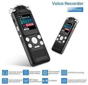 16GB digital recorder with variable speed playback, audio recorder, HD noise reduction dual microphone, MP3 player, for lectures, meetings, interviews noise reduction recording 16GB digital recorder with variable speed playback, audio recorder, HD noise reduction dual microphone, MP3 player, for lectures, meetings, interviews noise reduction recording