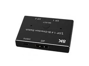 Displayport 8K DP 1.4 Splitter Switch 2 Ports Bi-Direction 8K@60Hz 4K@144Hz Converter Ultra HD 8K 3D HDCP For KVM Switch Displayport 8K DP 1.4 Splitter Switch 2 Ports Bi-Direction 8K@60Hz 4K@144Hz Converter Ultra HD 8K 3D HDCP For KVM Switch