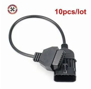 10pcs/Lot est O-pel 10Pin Extension Cable to OBD2 16Pin Female Diagnostic Connector for Opel 10 Pin Works OP COM 10pcs/Lot est O-pel 10Pin Extension Cable to OBD2 16Pin Female Diagnostic Connector for Opel 10 Pin Works OP COM