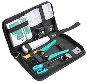 11 in 1 Rj45 Crimping Tool Kit For CAT5/CAT6 Professional Computer Maintenance Lan Cable Tester Network Repair Tool Set Bag 11 in 1 Rj45 Crimping Tool Kit For CAT5/CAT6 Professional Computer Maintenance Lan Cable Tester Network Repair Tool Set Bag