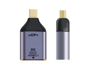 Mini DisplayPort 1.4 Source to HDTV 2.0 Display 8K 60hz UHD 4K Mini-DP to HDTV Male Monitor Adapter Connector Mini DisplayPort 1.4 Source to HDTV 2.0 Display 8K 60hz UHD 4K Mini-DP to HDTV Male Monitor Adapter Connector