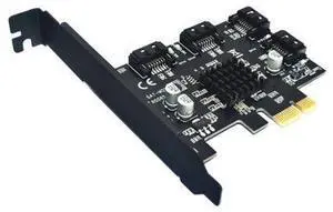 FOR 4 Ports SATA 6Gbps PCI Express Controller Card PCI-e to SATA III Adapter/converter with Heat Sink Expansion Adapter Board for PC FOR 4 Ports SATA 6Gbps PCI Express Controller Card PCI-e to SATA III Adapter/converter with Heat Sink Expansion Adapter Board for PC
