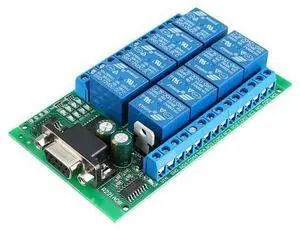 R221A08 8CH Serial Port Relay Module DB9 UART RS232 Remote Control Switch 12V DC for Smart Home R221A08 8CH Serial Port Relay Module DB9 UART RS232 Remote Control Switch 12V DC for Smart Home