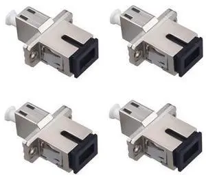 Duogalia 4 Pack SC to LC Female to Female Fiber Optic Adapter Connector Hybrid Simplex Multimode/Singlemode Optical Adapter, Flange-Type Adapter Duogalia 4 Pack SC to LC Female to Female Fiber Optic Adapter Connector Hybrid Simplex Multimode/Singlemode Optical Adapter, Flange-Type Adapter