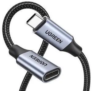 UGREEN USB C Extension 10Gbps USB 3.2, USB-C Extension Cable 100W/4K 60Hz Compatible with iPhone 16/15, M3 MacBook Pro/Air, iPad Air 2024, Galaxy S24 Ultra Switch Consoles etc. (Grey, 1 m) UGREEN USB C Extension 10Gbps USB 3.2, USB-C Extension Cable 100W/4K 60Hz Compatible with iPhone 16/15, M3 MacBook Pro/Air, iPad Air 2024, Galaxy S24 Ultra Switch Consoles etc. (Grey, 1 m)