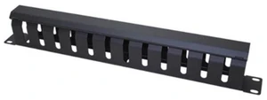 1U Cable Management Horizontal Mount 19 Inch Server Rack , 12 Slot Metal Finger Duct Wire Organizer With Cover 1U Cable Management Horizontal Mount 19 Inch Server Rack , 12 Slot Metal Finger Duct Wire Organizer With Cover
