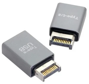 Header Male Type-E to USB-C Adapter Type-A & Type-C USB 3.1 Front Panel 2pcs Header Male Type-E to USB-C Adapter Type-A & Type-C USB 3.1 Front Panel 2pcs