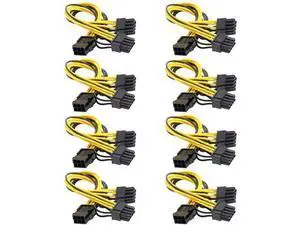 8Pack 6-pin to Dual 8 (6 + 2)-pin PCIe Adapter Power Cord, Motherboard Graphics Video Card PCI Express Power Adapter GPU VGA Y-Splitter Extension Cable Mining Video Card Converter Cable 8Pack 6-pin to Dual 8 (6 + 2)-pin PCIe Adapter Power Cord, Motherboard Graphics Video Card PCI Express Power Adapter GPU VGA Y-Splitter Extension Cable Mining Video Card Converter Cable