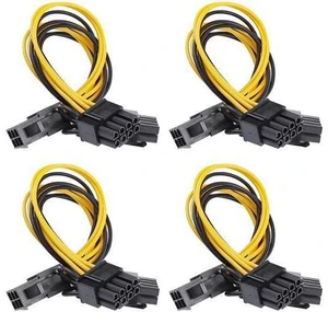 6 Pin PCIe - 2 x PCIe 8 (6+2) Pin 6PIN to Dual 8PIN Graphics Card PCI-e Express VGA Splitter Power Extension Cable (4 Pieces) 6 Pin PCIe - 2 x PCIe 8 (6+2) Pin 6PIN to Dual 8PIN Graphics Card PCI-e Express VGA Splitter Power Extension Cable (4 Pieces)