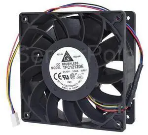 TFC1212DE DC12V 3.90A 12CM 5200RPM 252CFM 4 Pins Cooler For Bitcoin Miner Powerful Server Case AXIAL Cooling Fan TFC1212DE DC12V 3.90A 12CM 5200RPM 252CFM 4 Pins Cooler For Bitcoin Miner Powerful Server Case AXIAL Cooling Fan