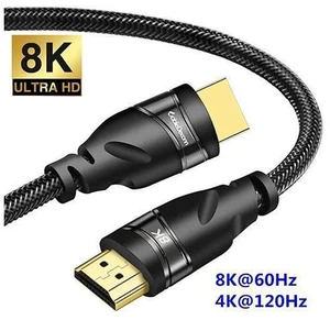 HDMI 8K 2.1 Ultra HD Cable,8K@60Hz 4K@120Hz 48gbps Support HDCP 3D HDMI Cable for PS4 SetTop Box HDTVs Projectors 3m 9.9ft HDMI 8K 2.1 Ultra HD Cable,8K@60Hz 4K@120Hz 48gbps Support HDCP 3D HDMI Cable for PS4 SetTop Box HDTVs Projectors 3m 9.9ft
