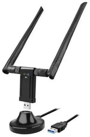USB WiFi Adapter Dual Band Wireless Network Adapter USB3.0 1200Mbps 5.8G 2.4G WiFi Dongle High Gain 5DBi Antennas for PC USB WiFi Adapter Dual Band Wireless Network Adapter USB3.0 1200Mbps 5.8G 2.4G WiFi Dongle High Gain 5DBi Antennas for PC
