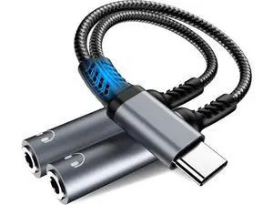 USB C to Dual 3.5mm Headphone Splitter for 2 Headphones Hi-Res Type C to Aux Audio Jack Splitter Headphone Adapter Compatible with iPad iPhone 17/16/15 Pro Max S26/S25/S24/S23 Pixel 10/9 XL USB C to Dual 3.5mm Headphone Splitter for 2 Headphones Hi-Res Type C to Aux Audio Jack Splitter Headphone Adapter Compatible with iPad iPhone 17/16/15 Pro Max S26/S25/S24/S23 Pixel 10/9 XL