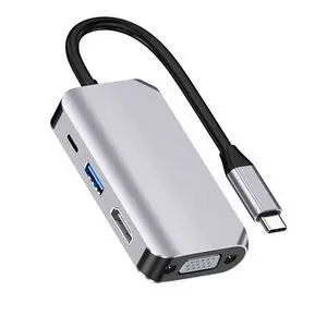 Type-C expansion dock USB adapter OEM packaging, suitable for HDMI, VGA HUB multi-functional wired connection, suitable for laptops Type-C expansion dock USB adapter OEM packaging, suitable for HDMI, VGA HUB multi-functional wired connection, suitable for laptops